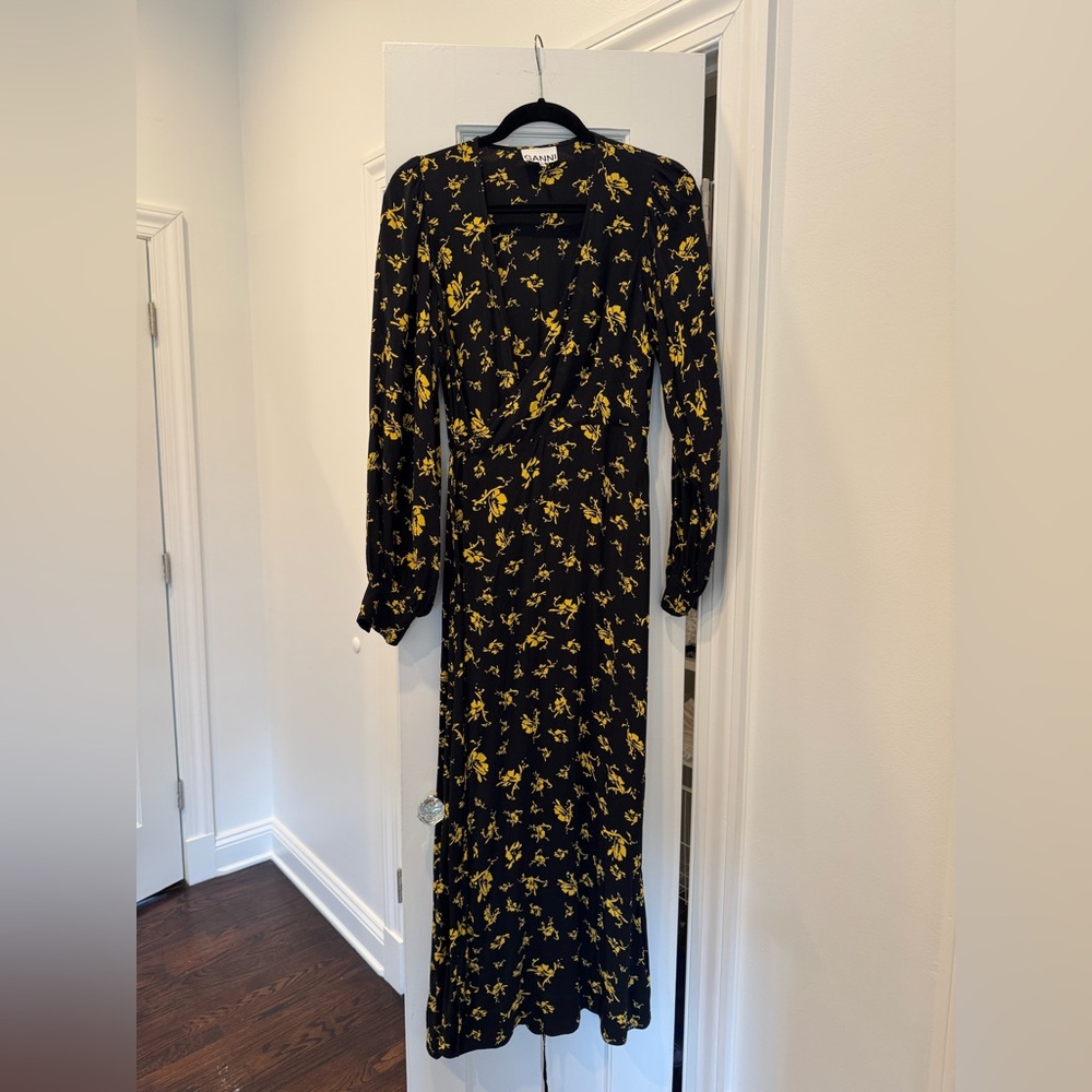 Ganni Floral Print Maxi Dress